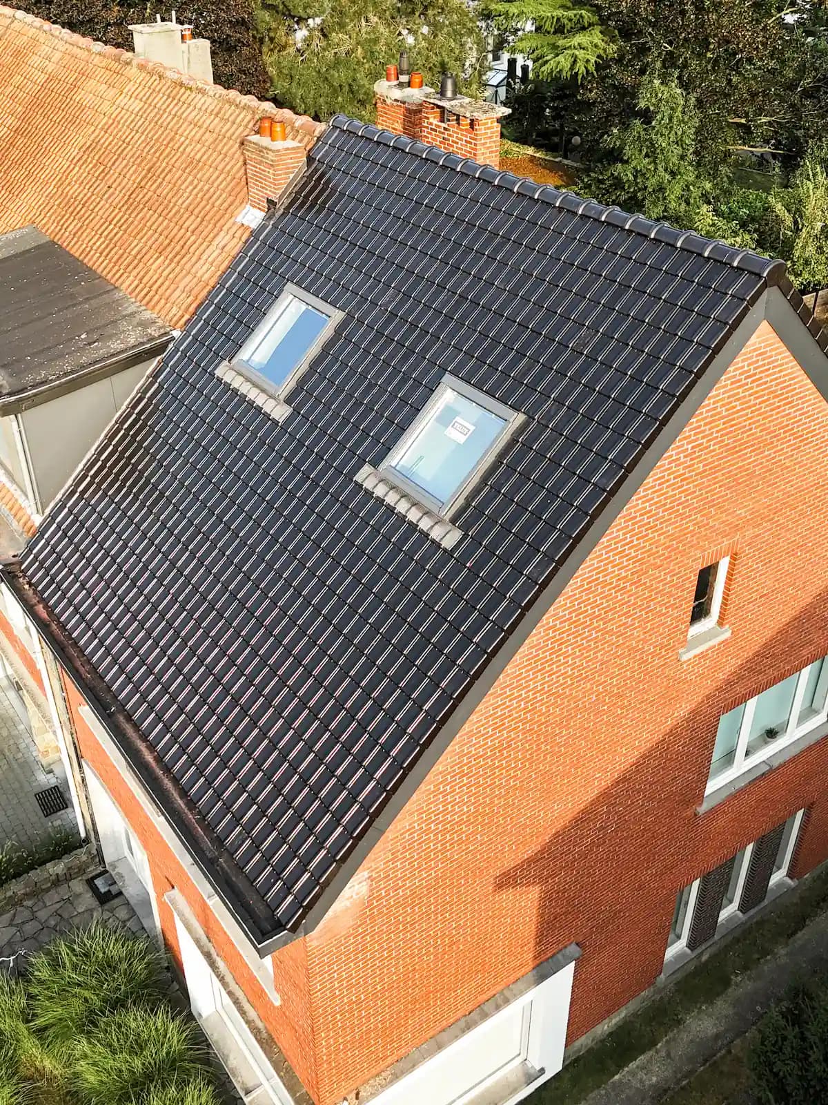 Dakpannen detail hellend dak